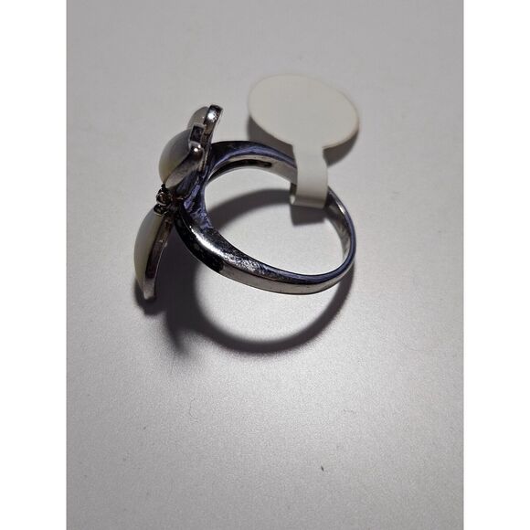 Silver tone butterfly ring size 6 - Picture 6 of 11